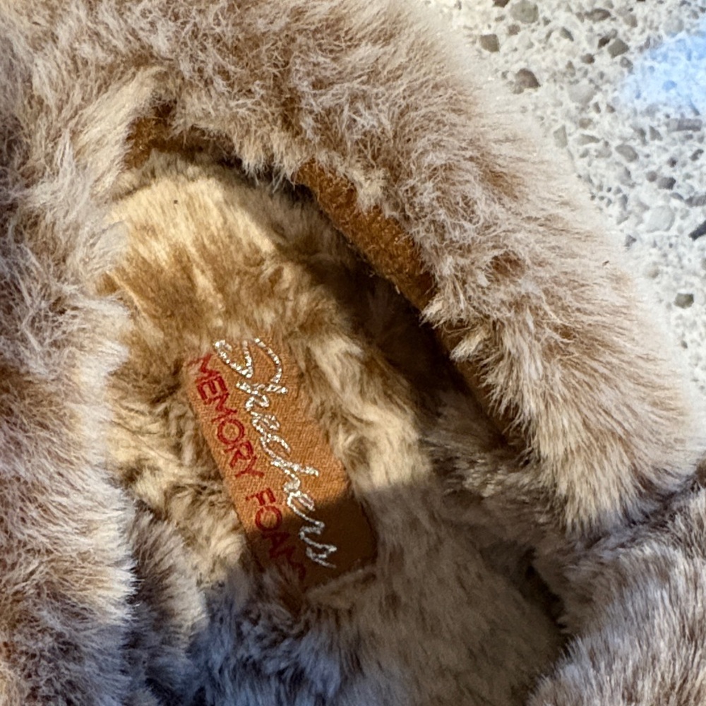 Skechers Tan Faux Fur Memory Foam Slippers - image 2